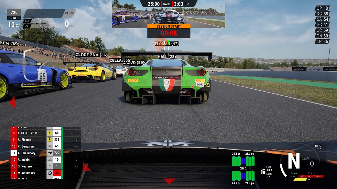Assetto Corsa Competizione - Multiplayer race at Circuit De Barcelona ...