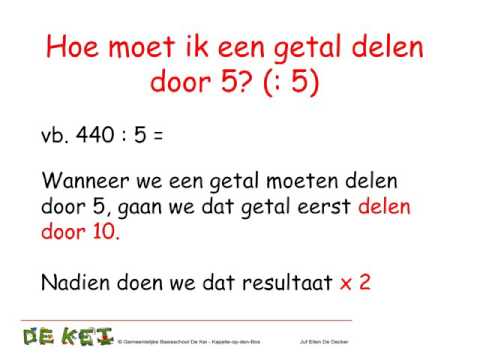 een getal delen door 5