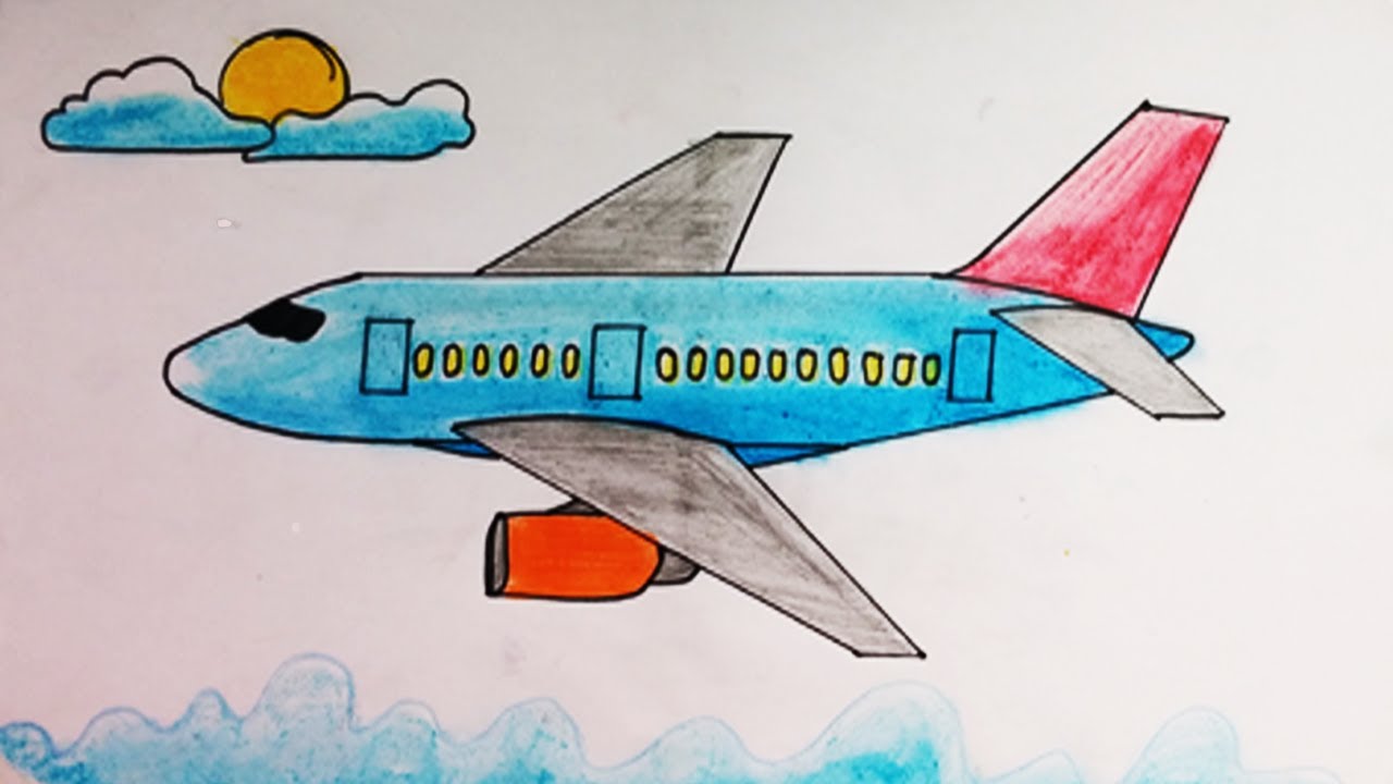 How to Draw Airplane Easy step by step for beginners | Easy Aeroplane  Drawing - YouTube