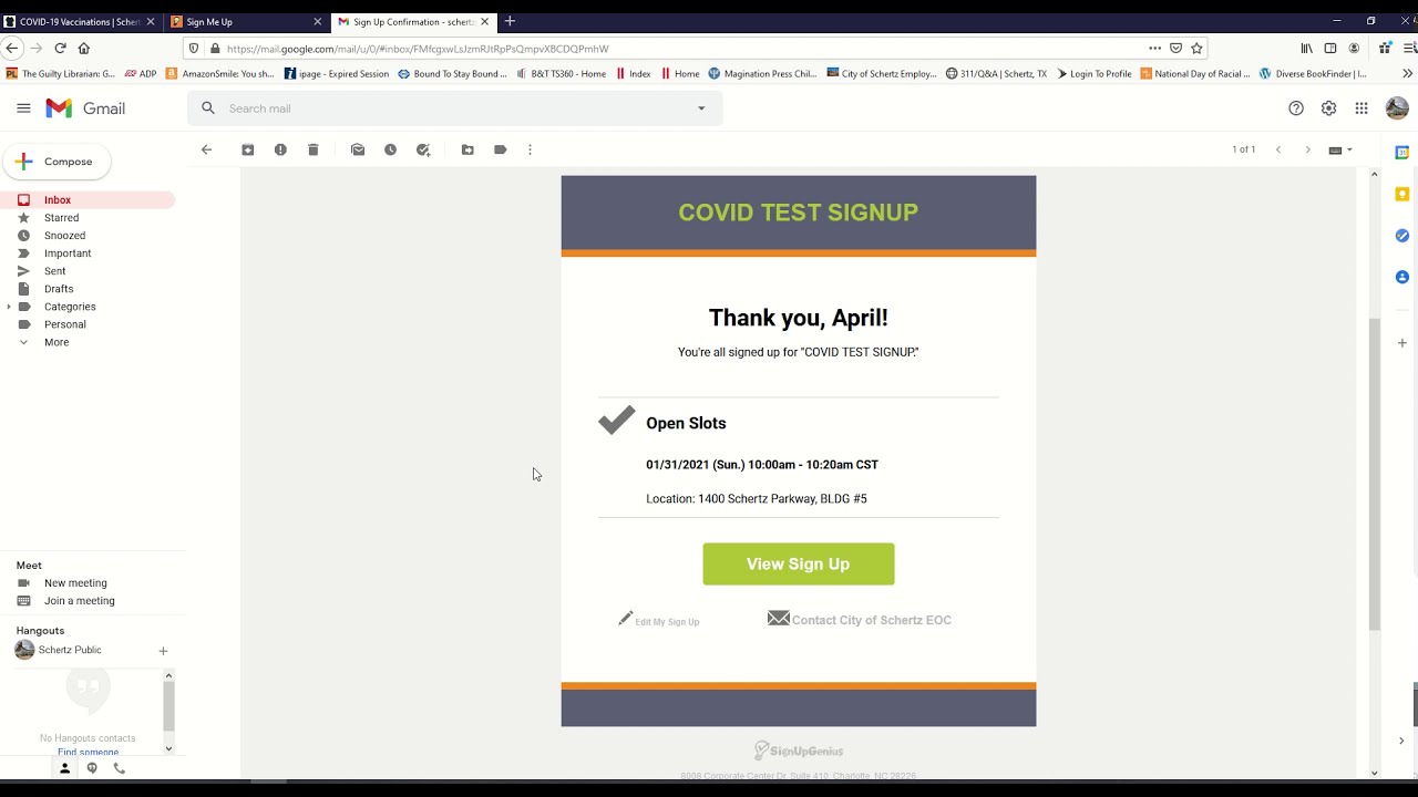 How to Register for COVID-19 Vaccine Clinic on Sign Up Genius - YouTube