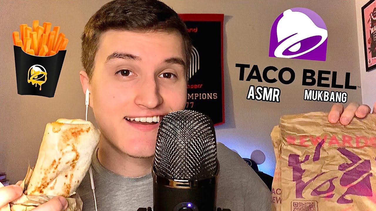 [ASMR] New Taco Bell Mukbang 🌮🔔(Eating Sounds + Whisper Ramble)