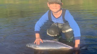 Midnight King Salmon opener first cast!