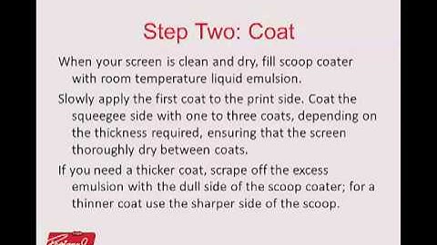 Screen Printing Process - How To Apply Emulsion Products In The Screen Printing Process