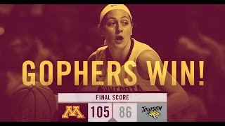 Highlights: Gopher Women's Basketball Defeats Towson