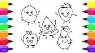 How to draw smileys coloring pages for children art colors for kids with colorful