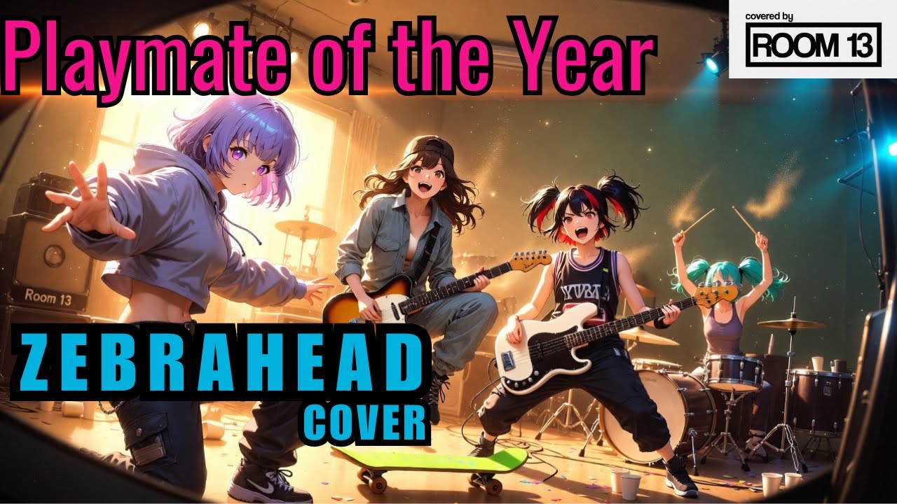 Playmate of the Year / Zebrahead - Cover by Japanese Girls Band 【Room 13】【SLIDE ANIMATION】