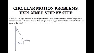 Circular motion problems, explained step by step (1)
