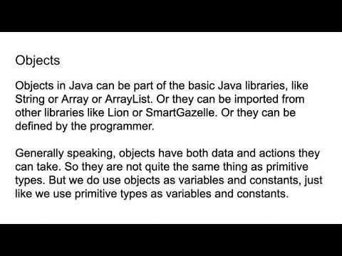 Objects v Primitives Take 1