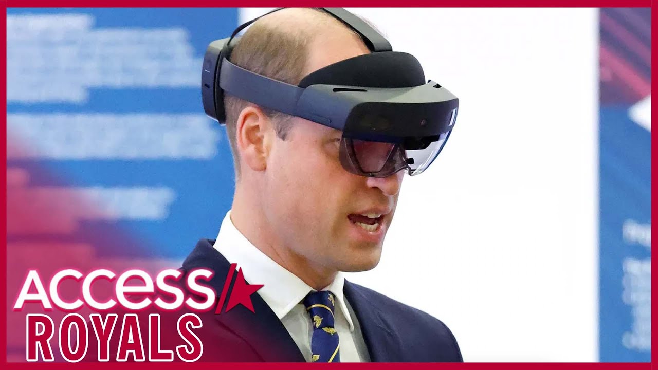 Prince William Tries On Virtual Reality Glasses While Visiting Air Force Base