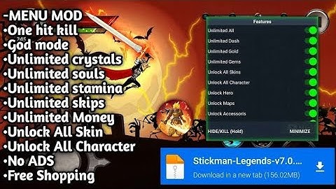 Stickman legends Mod Menu 2025 v7.0.11 - Unlimited Money & Unlock All Skin