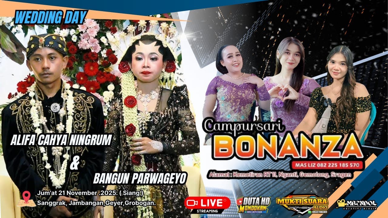Live BONANZA MUSIC//MUKTI SUARA AUDIO//DUTA HD MONDOKAN Sanggrak Geyer Grobogan 21 November 2025