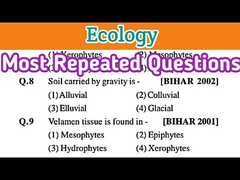 Ecology mcq || ecosystem mcq || most repeated questions (13)