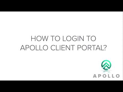 How to Login To Apollo Client Portal