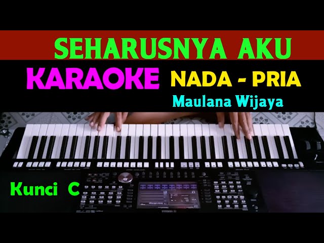 SEHARUSNYA AKU - Maulana Wijaya | KARAOKE Nada Cowok / Pria ,HD class=