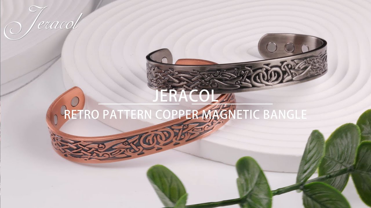 Jeracol Pure Copper Therapy Bracelet Bangle (Retro Pattern