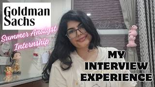 My Goldman Sachs Summer Analyst Interview Experience (2027) | Questions & Tips