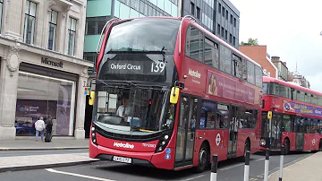 Enviro 400HMMC Metroline TEH2083 LK15CTF Route 139 Taking Left Turn for a Stand at Oxford Circus Stn