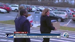 Michigan State Police raiding clerk's office