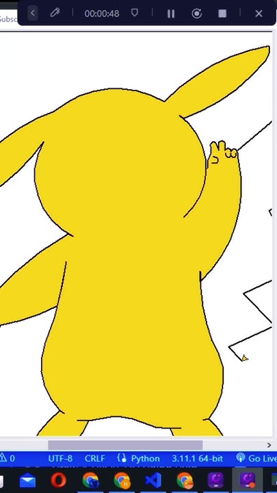 Pikachu in Python Turtle #shorts #pikachu #turtle #python - YouTube