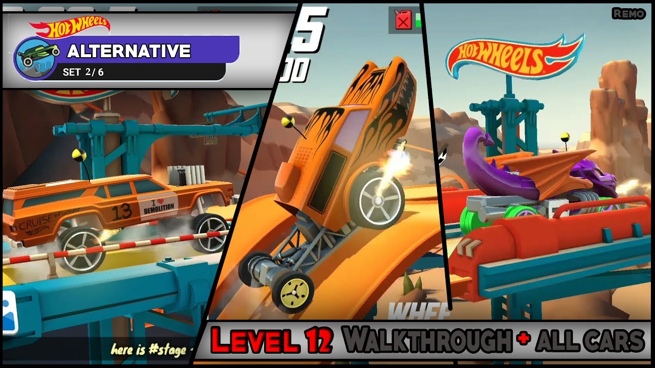 Hot wheels race off LEVEL_12 Walkthrough with All Five Alternative