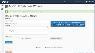 Interserver   How to create MySQL database and user in cPanel