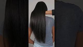 Curly To Straight on long hair #hairhack #naturhair #shorts #silkpress