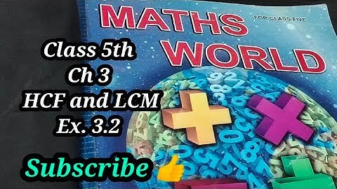 Class 5th Maths Ch 3 HCF and LCM Ex 3.2(see in discription box easy explained 👍)  PSEB/CBSE/NCERT
