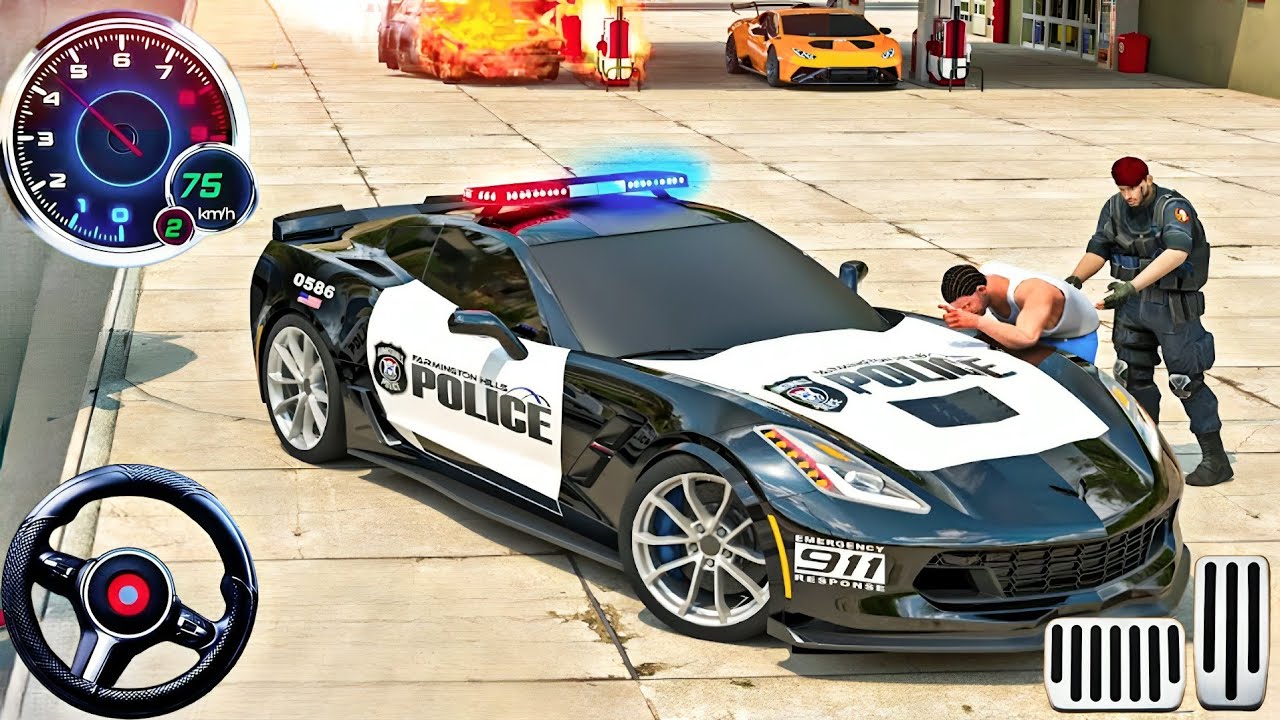  Police Cop Simulator 3D - Real Police Car Driving Chase Multi-Storey - Android Gameplay 