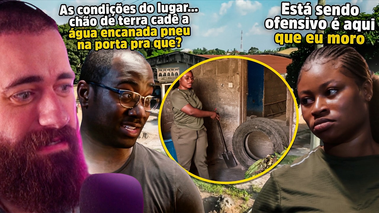 Americano autista fica chocado ao conhecer a casa e a rotina da noiva em Gana