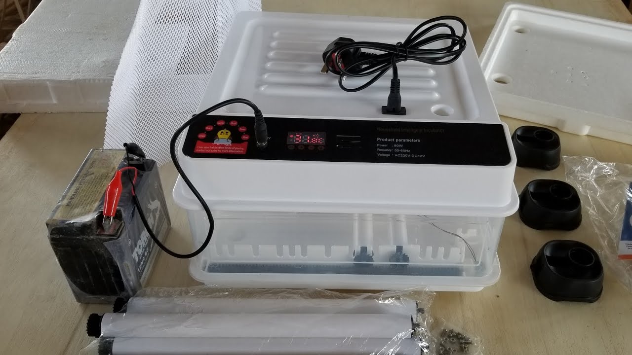 شرح فقاسة بيض 48 بيضة | التشغيل ببطارية 12v