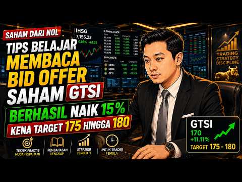 🚀 Live Market Saham GTSI Naik 15% !! Cara Baca Bid Offer dari Nol Hingga Target 175–180 Tercapai !!