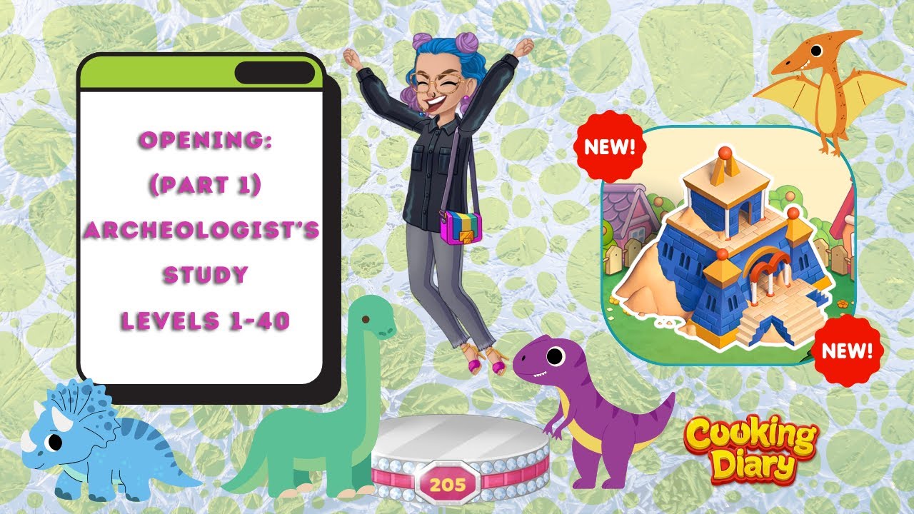 🏺 Archeologist’s Study 🏆 Part 1 | Cooking Diary Levels 1-40 | New Restaurant + Coin Quest Prep