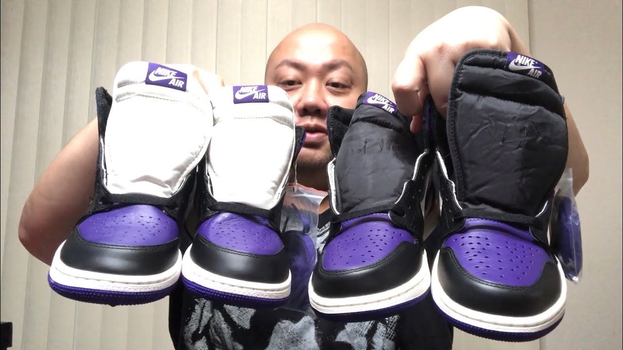 jordan 1 og court purple grade school