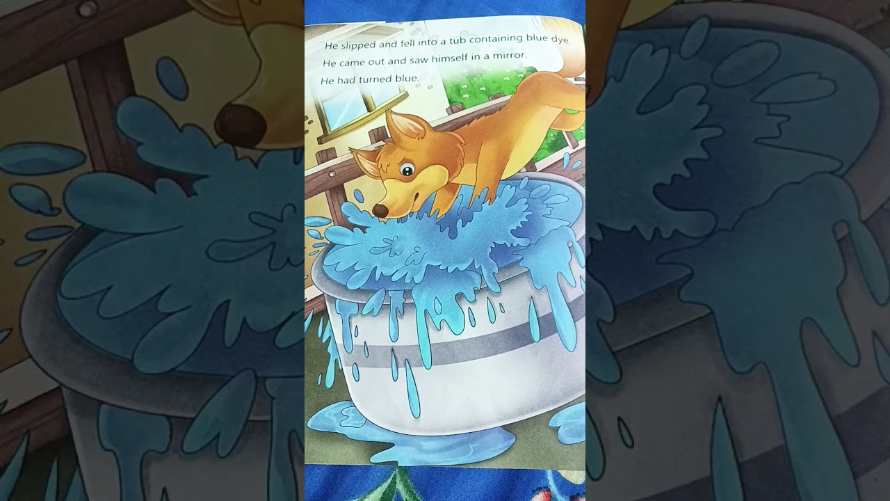 The blue Jackal 🦊English story the blue Jackal 🦊Short video 🦊Ukg students 🦊 Learn knowledge with me