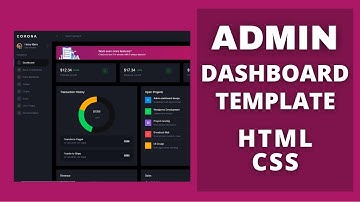 Free Admin Panel Template with HTML, CSS, JS