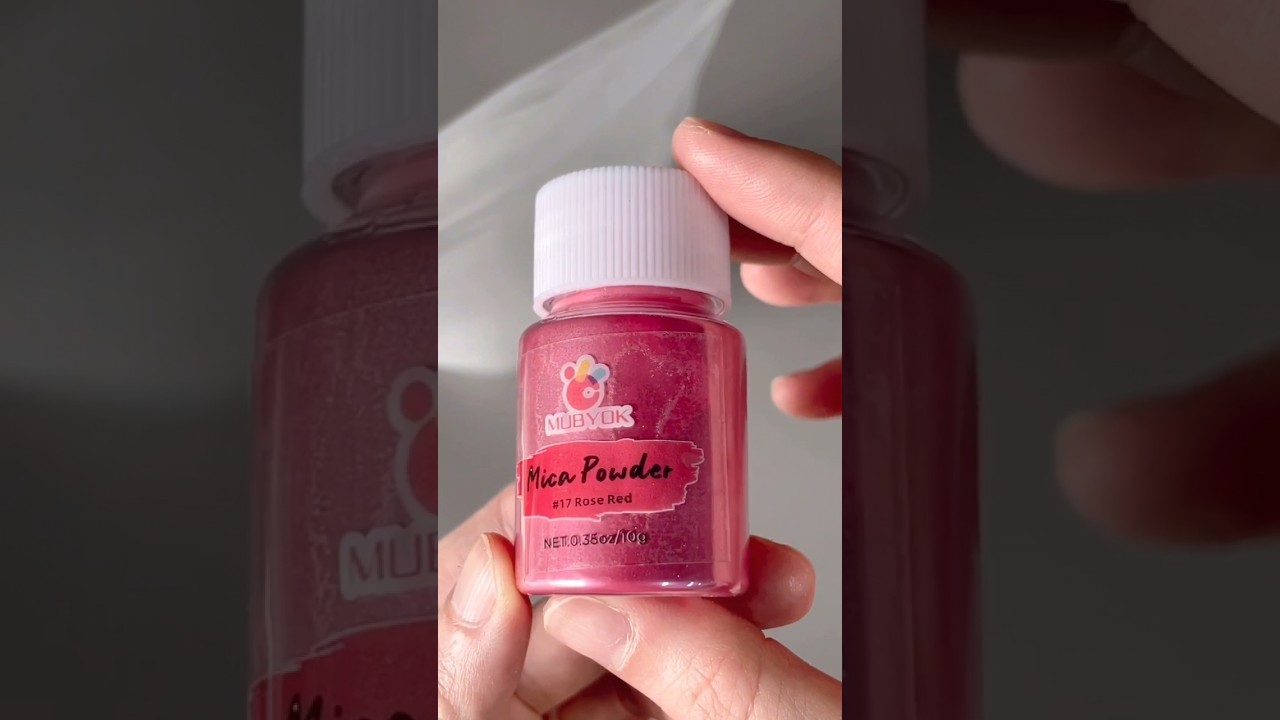 Car freshie tutorial Mix the mica powder with the aroma beads 💖 17 Rose Red micapowder mubyok