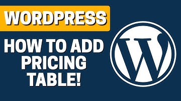 How To Add Pricing Table To Wordpress 2020