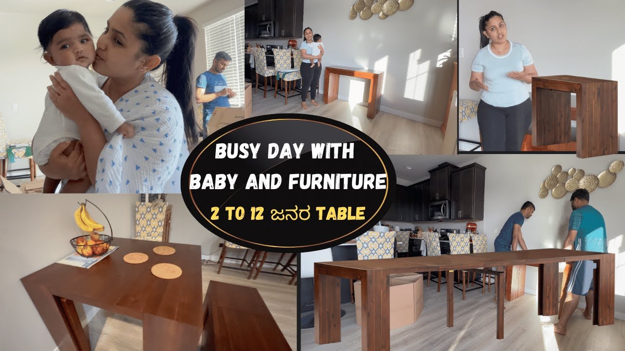 Furniture set up with baby New dinning table and Vastu arrangements
