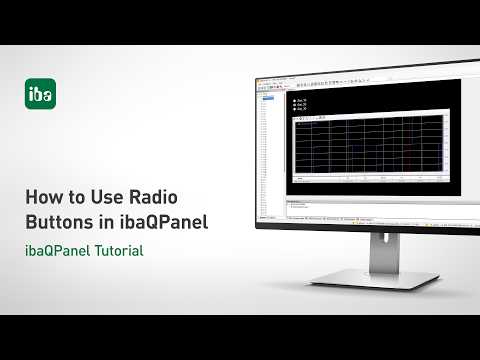 How to use radio buttons in ibaQPanel