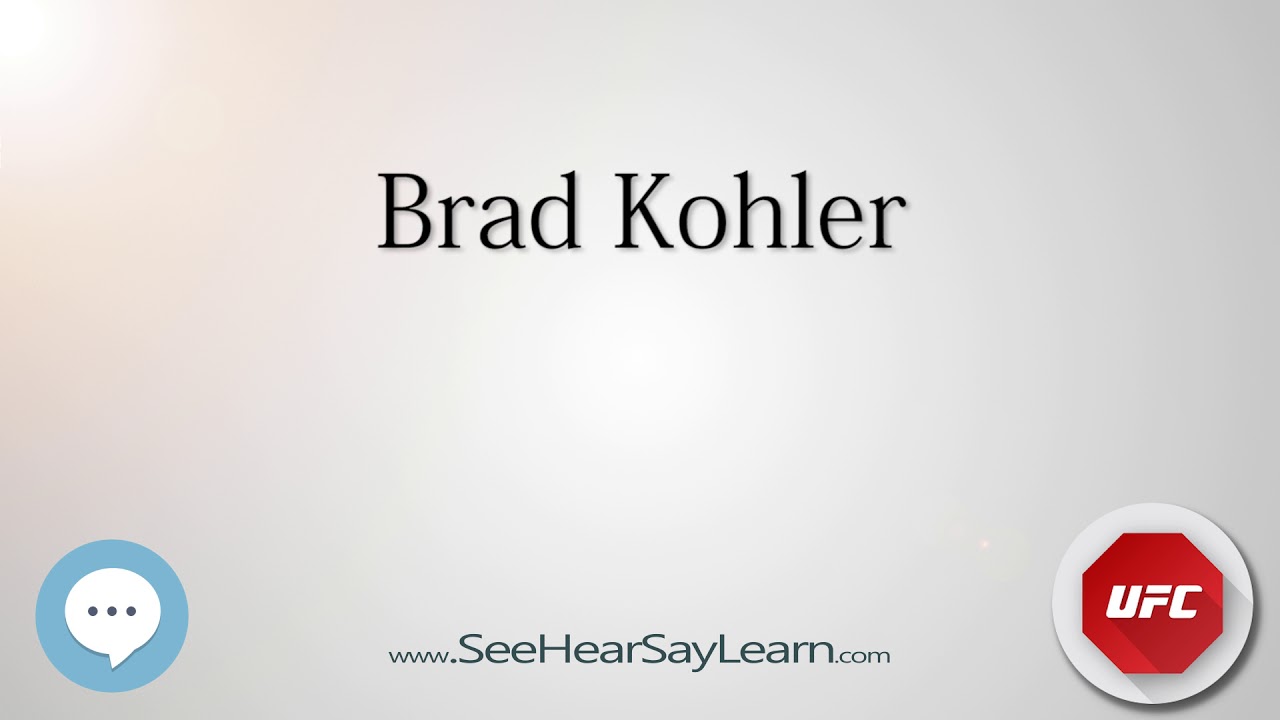 Brad Kohler Mma Brad Kohler Mma