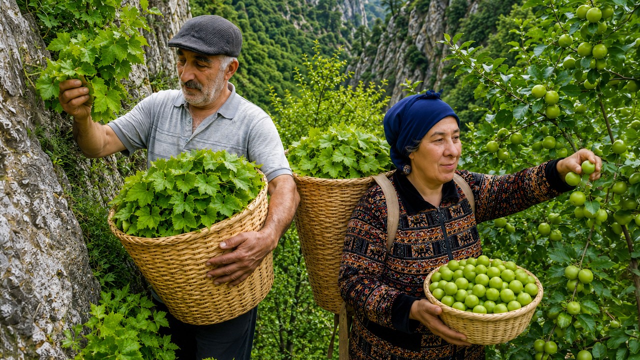 Thumbnail for Elderly Couple's Daily Mountain Life: Harvesting Free Wild Fruit!