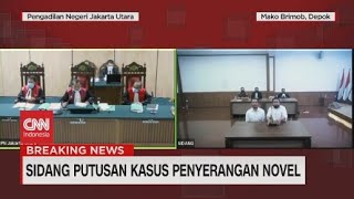 Penyiram Air Keras Novel Divonis 2 dan 1,5 Tahun Penjara