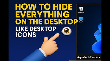 How To Hide Everything On The Desktop Like Desktop Icons 👀  (no  sound sadly ) | AquaTechFantasy