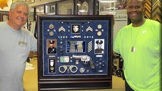 Badge Frame recessed electronic screen Police Shadowbox 8/2016