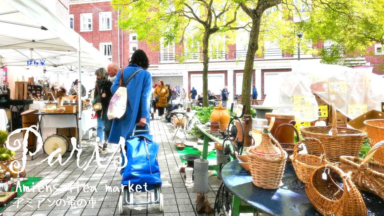 Parisvlog/フランス最高の蚤の市はここです！街中がアンティーク！夫と１日蚤の市日帰り旅行、最後にオチあり🤣/裏話と購入品紹介/６０代女子
