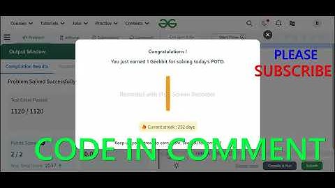 GFG POTD 14/06/2024 IN C++ MOST IMPORTANT INFORMATION | CODE IN COMMENT #geeksforgeeks #gfg #potd