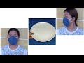 DIY Hand stitch face mask | plate pattern