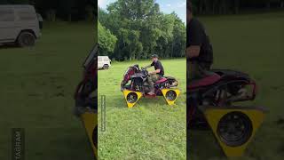 What happens when a quad bike gets triangle wheels