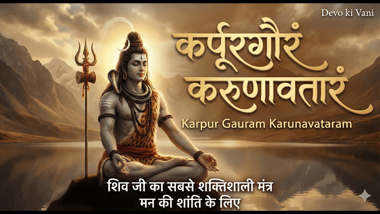 Karpur Gauram Karunavataram✨ | Most Powerful Shiva Mantra for Peace | Devo ki Vani