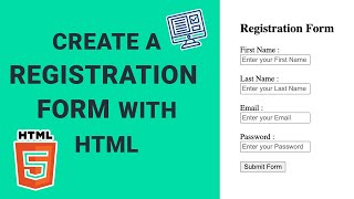 How to Create a Simple Registration Form in HTML | Step By Step Tutorial for Beginners